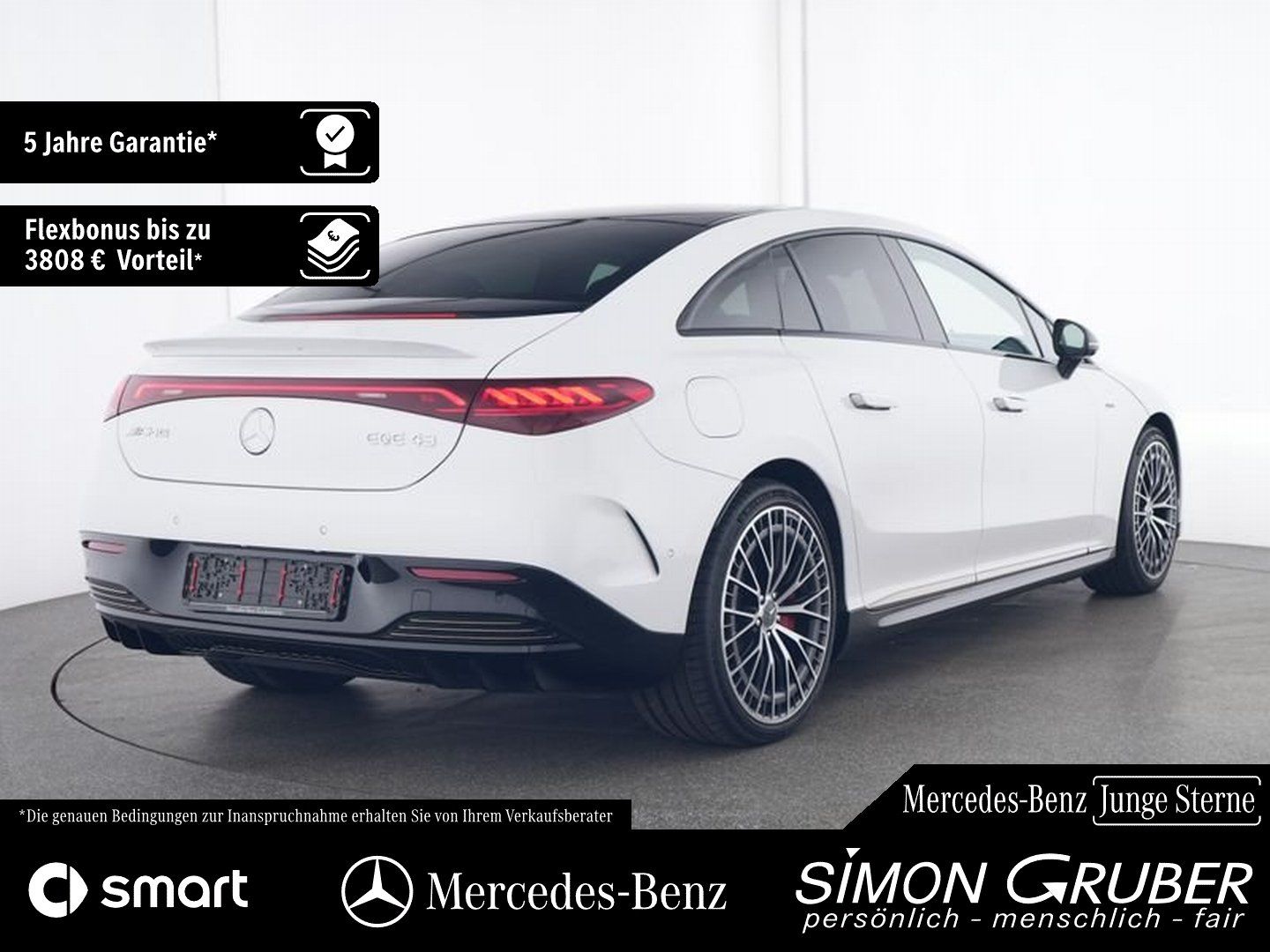 Fahrzeugabbildung Mercedes-Benz EQE 43 4M AMG Night Hyper Pano Carbon Nappa TV