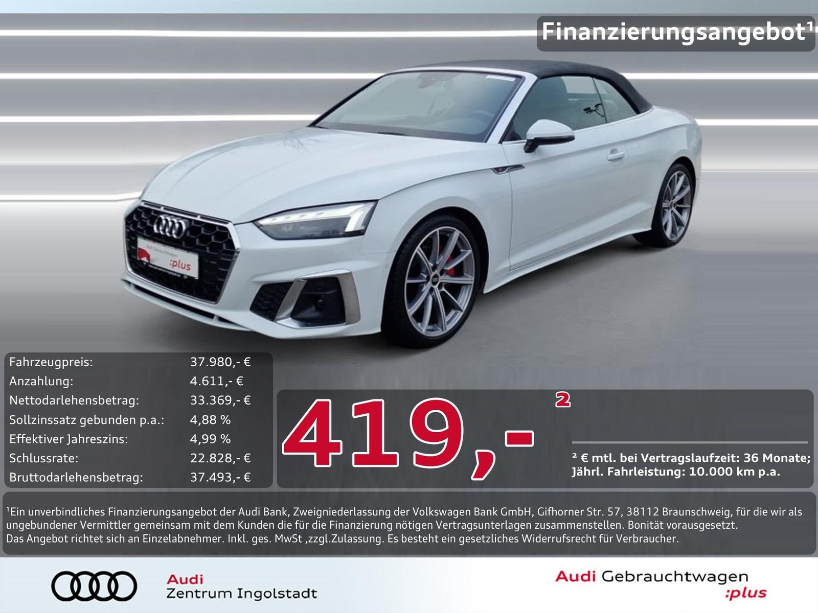 Audi A5 Cabriolet 40 TFSI qu S line MATRIX NAVI Kam.