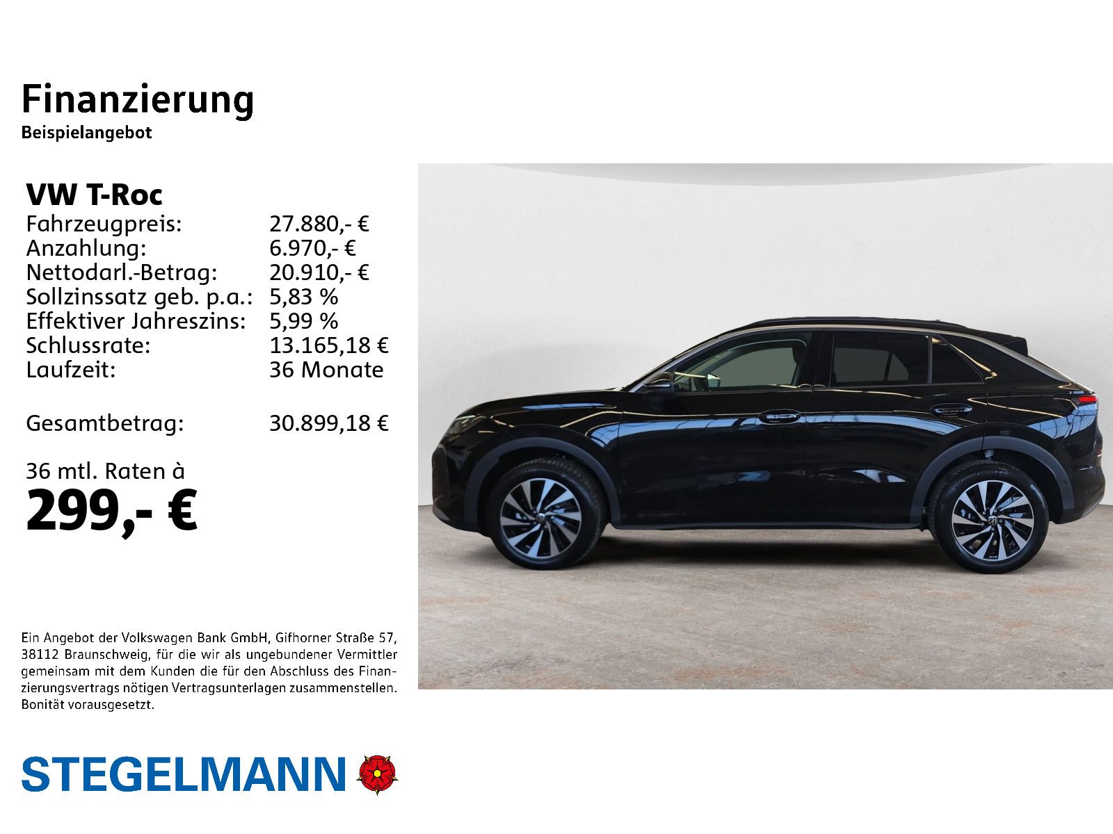 Volkswagen T-Roc Life 1.5 l eTSI OPF 85 kW (116 PS) 7-Gang- imagem 3