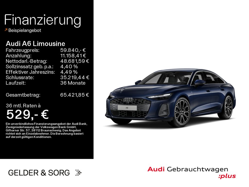 Audi A6 Limousine e-hybrid quattro 97km/WLTP*Matrix*3