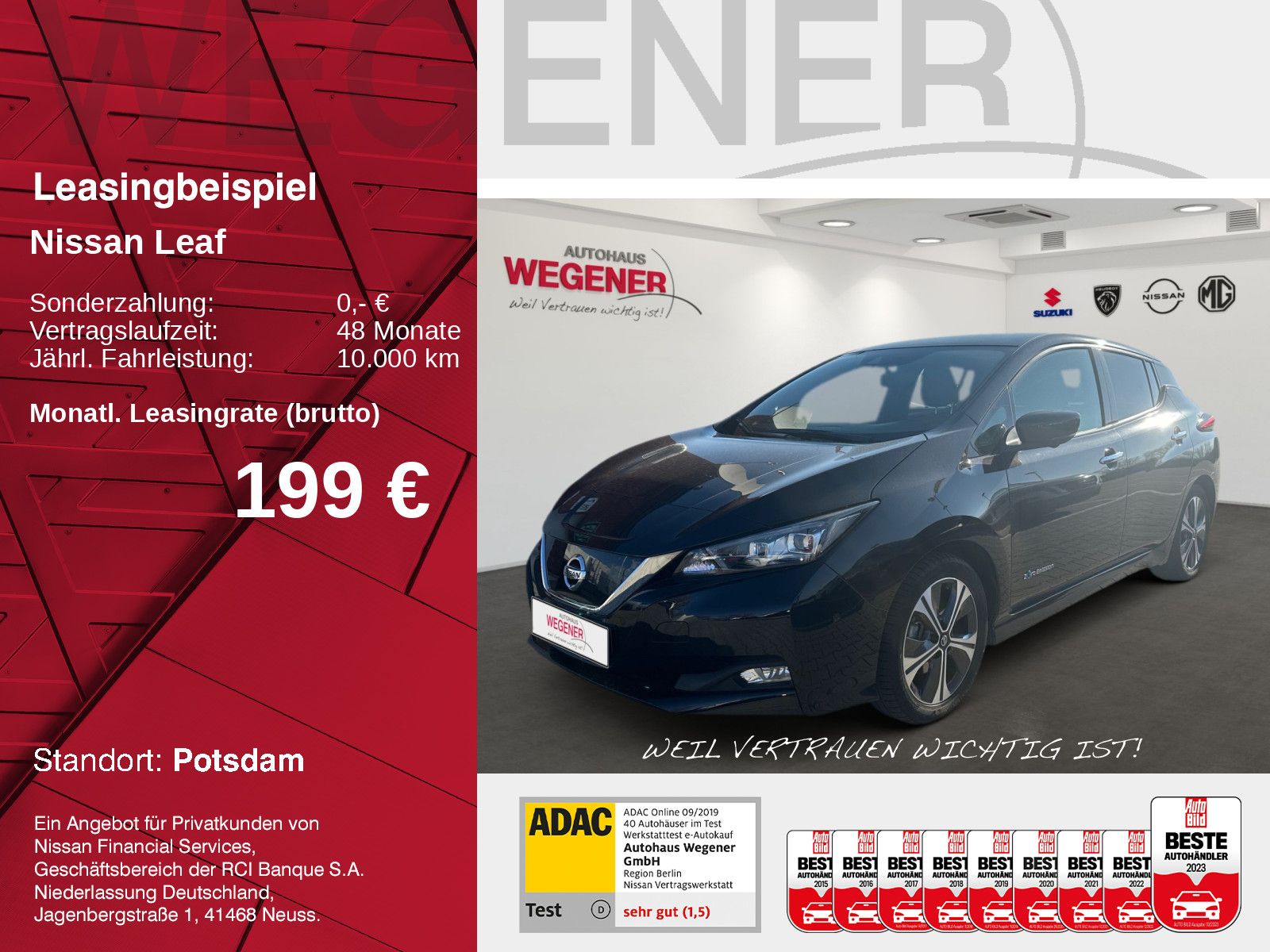 Nissan LEAF TEKNA ProPILOT-P 3xSitzh LED 360° AVM LEDER