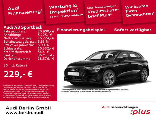 Audi A3 Sportback 35 TFSI S tr. PANO NAVI PDC VIRTC