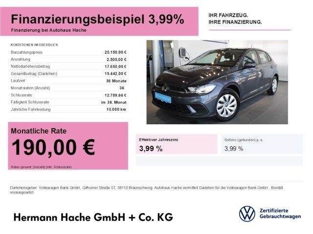Volkswagen Polo Life 1.0 LED SHZ PDC Klima Einparkhilfe