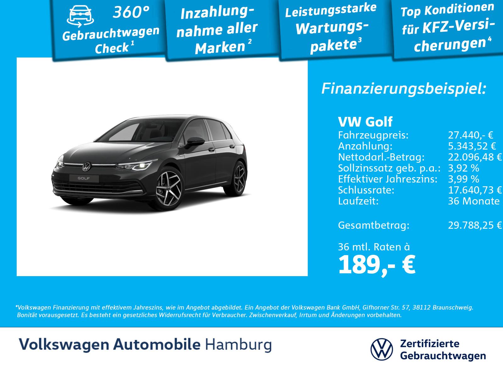 Volkswagen Golf VIII 2.0 TDI Style DSG Navi Kamera ACC LED