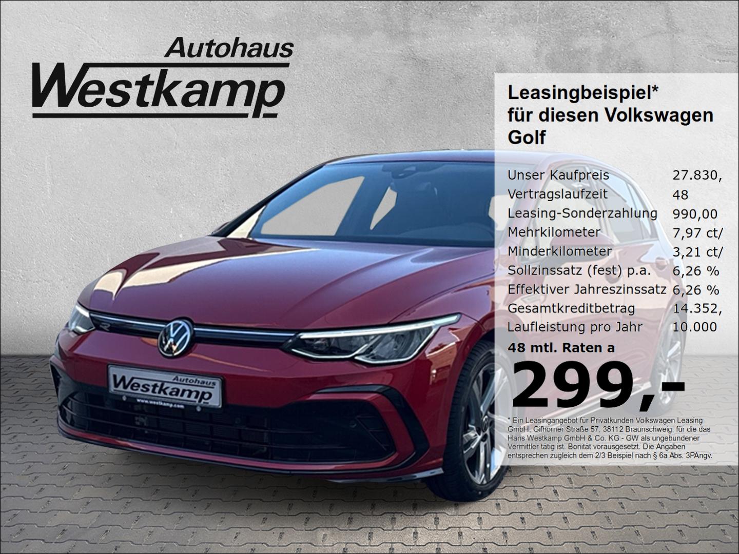 Volkswagen Golf R-Line 1,5 eTSI DSG Business-Paket Led Navi