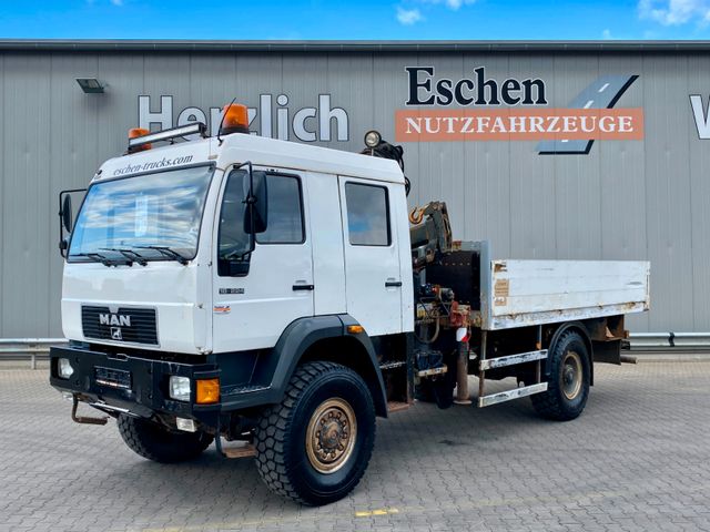 MAN 18.224 4x4*7Sitze*Einzelbereifung* HIAB 071 Kran