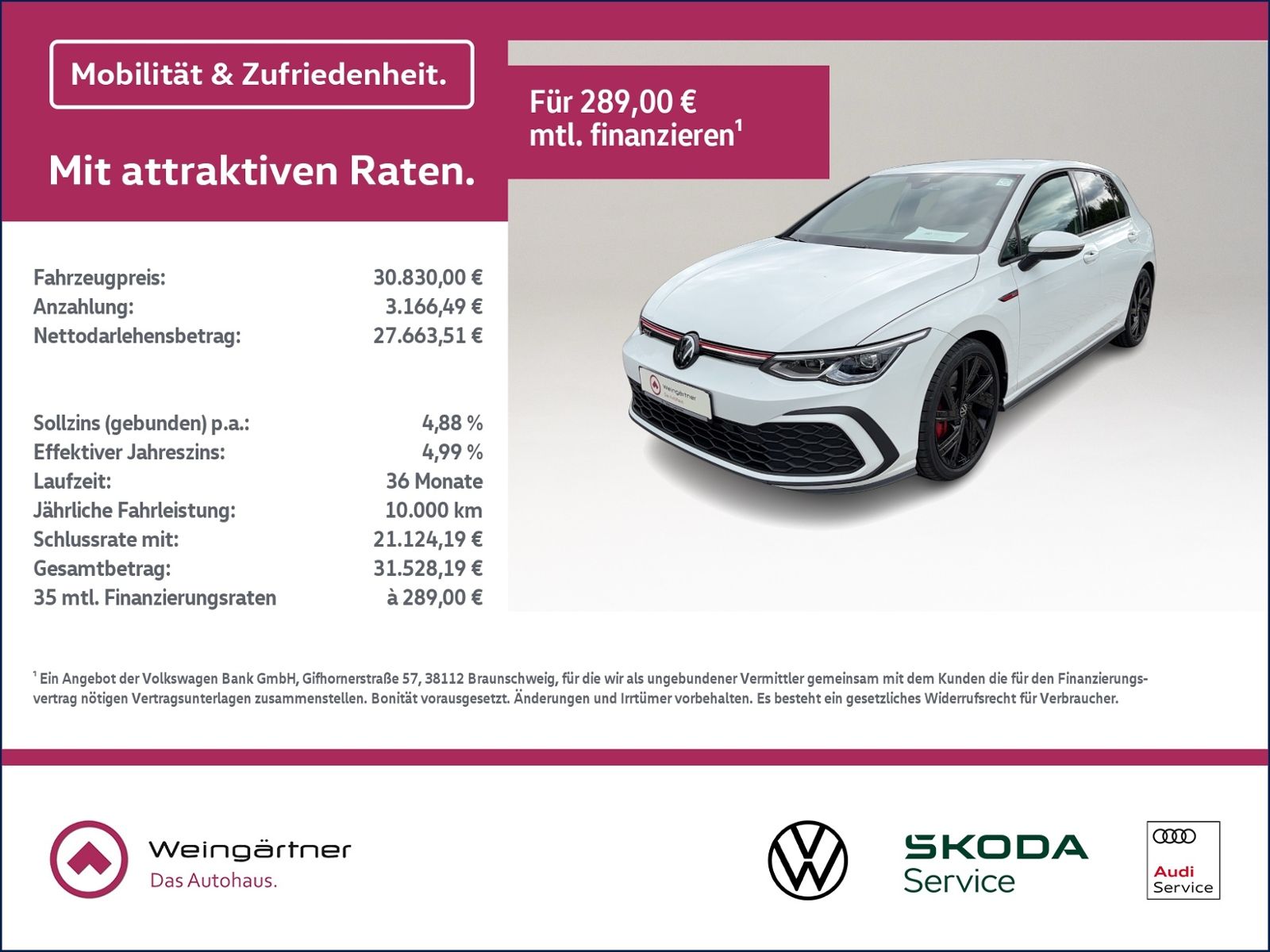 Golf VIII GTI, ACC, 18" Alu Bergamo, Winterpaket