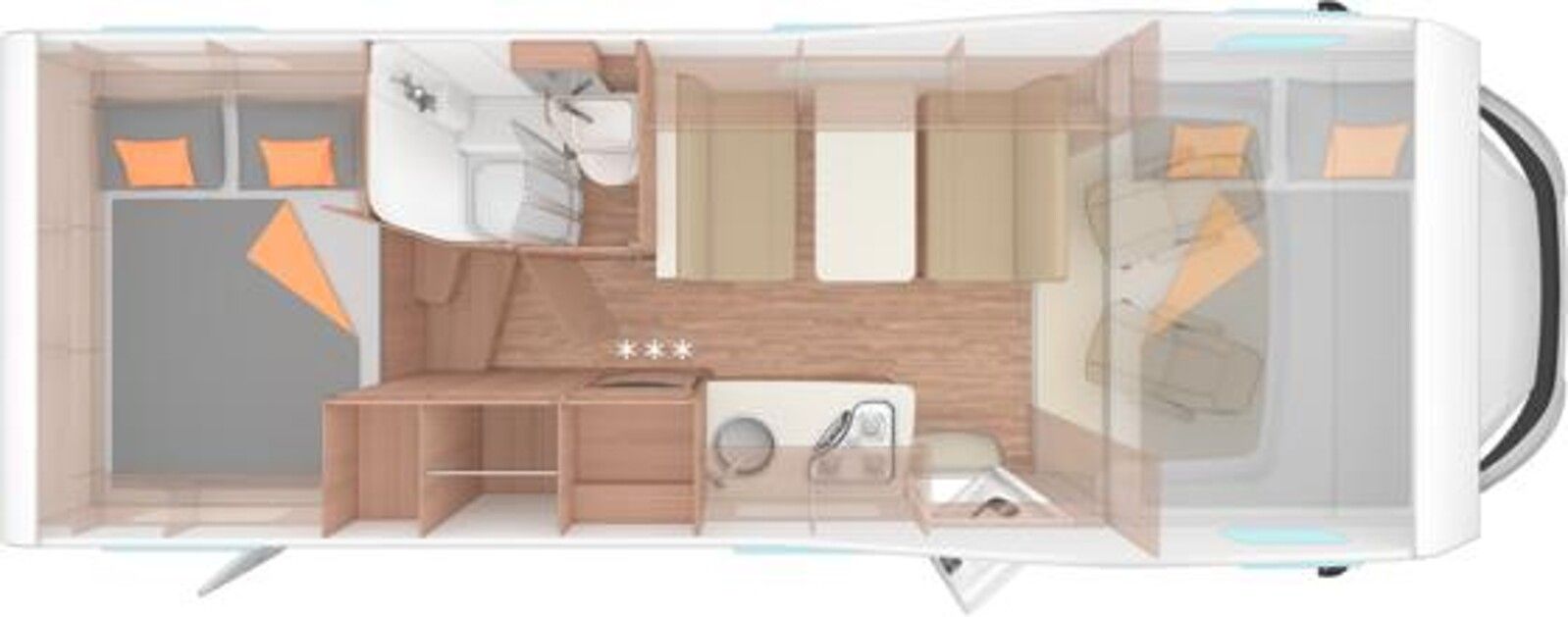 Fahrzeugabbildung Weinsberg CaraHome 700 DG 5 Sitzplätze Alkoven Familie