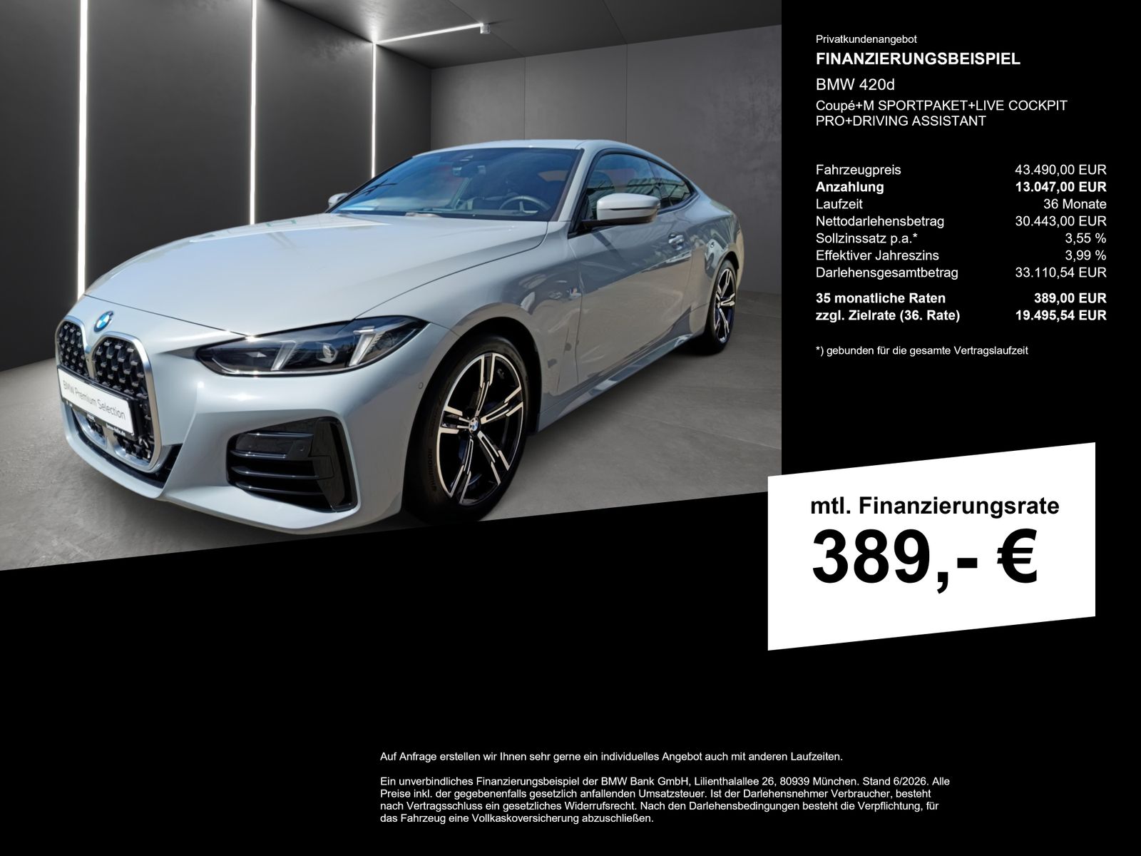 BMW 420d Coupé+M SPORTPAKET+LIVE COCKPIT PRO+DRIVING imagem 2