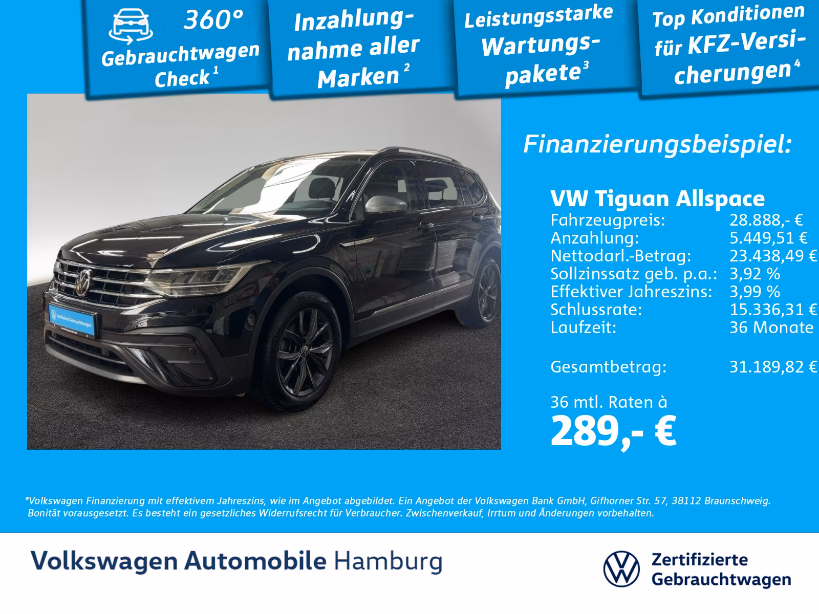 Volkswagen Tiguan Allspace 1.5 TSI DSG Easy Open Rear View