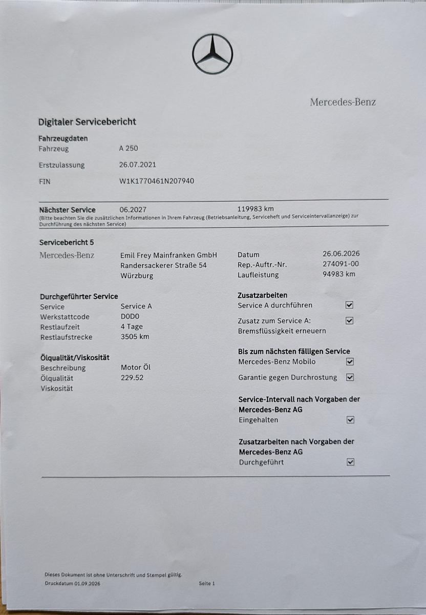 Mercedes-Benz A250 Prog*Dis+*360°LED*PANO*Wide*JungeSterne7.27
