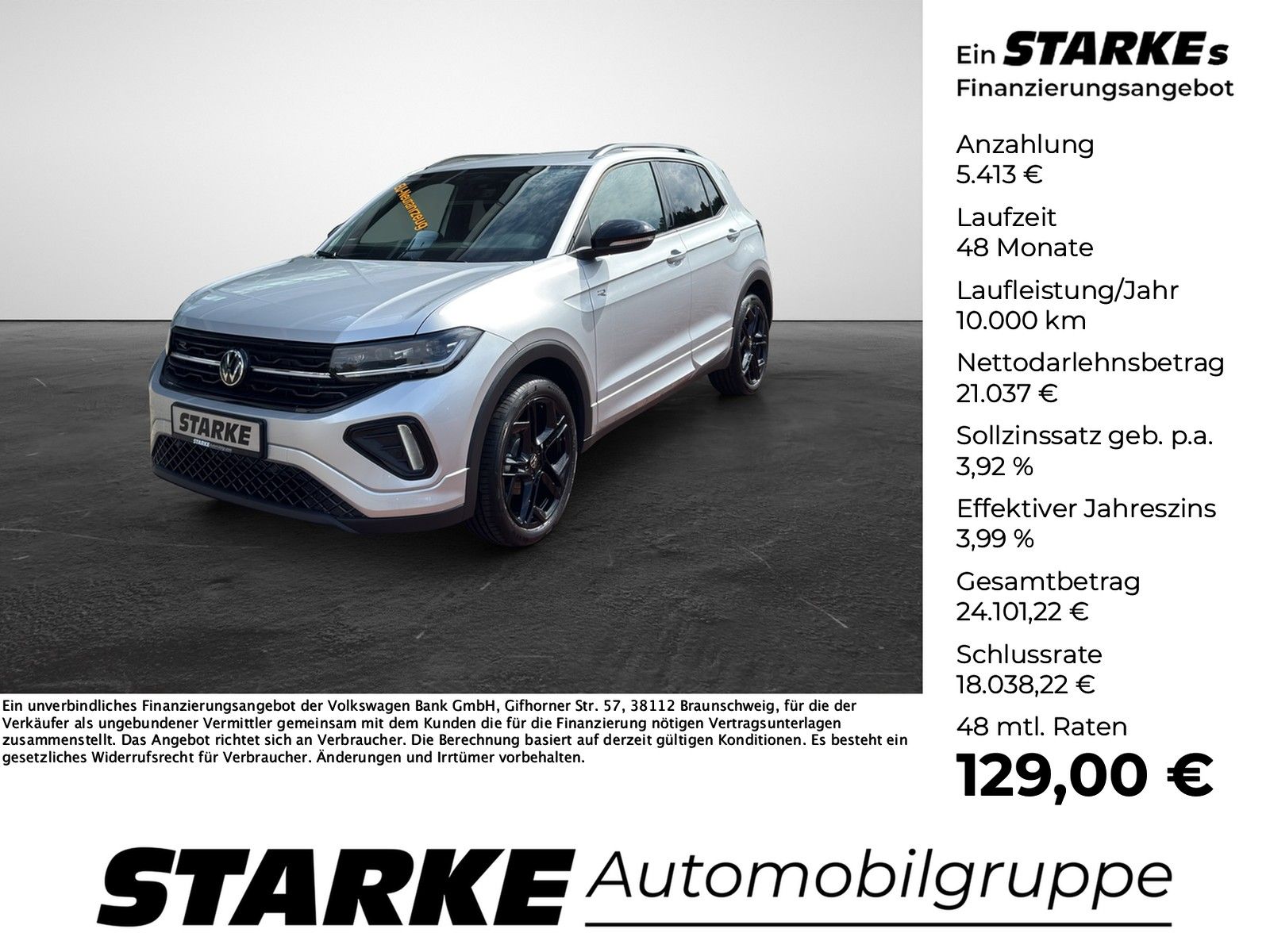 Volkswagen T-Cross 1.0 TSI DSG R-Line Black Style  Navi LED