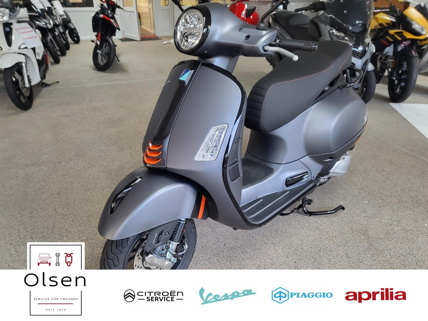 Vespa GTS 310 Supersport E5+ Grau & Weiß & Blau auf La