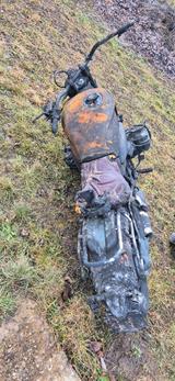 BMW R1200C Total disaster after fire CZ plate - MOTORRAD CZ