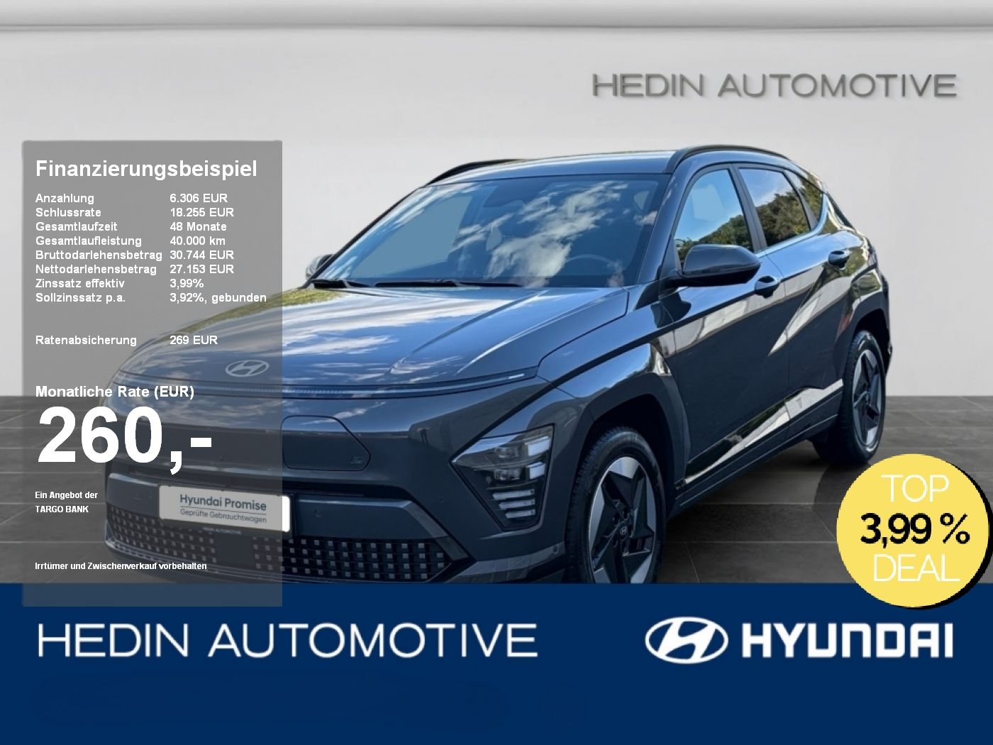 Hyundai KONA EV 65,4 kWh 2WD Trend SHZ|TEMP|360°|DISTR