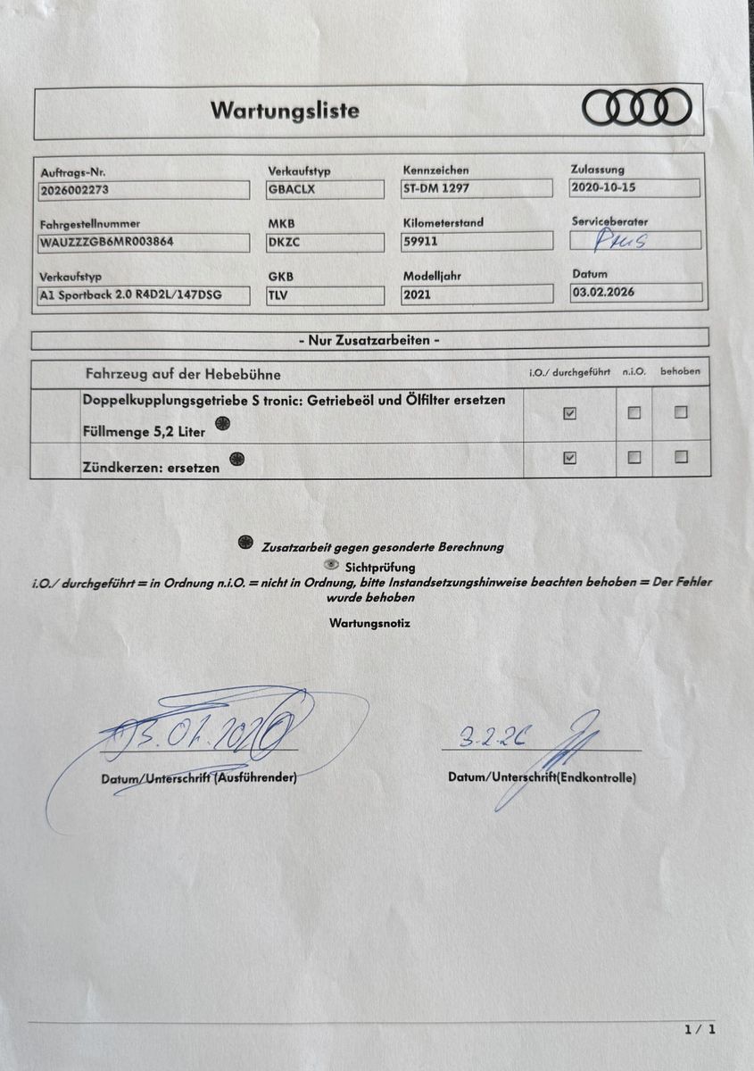Fahrzeugabbildung Audi A1 Sportback 40 2.0TFSI 3x S-line Plus-Paket ACC