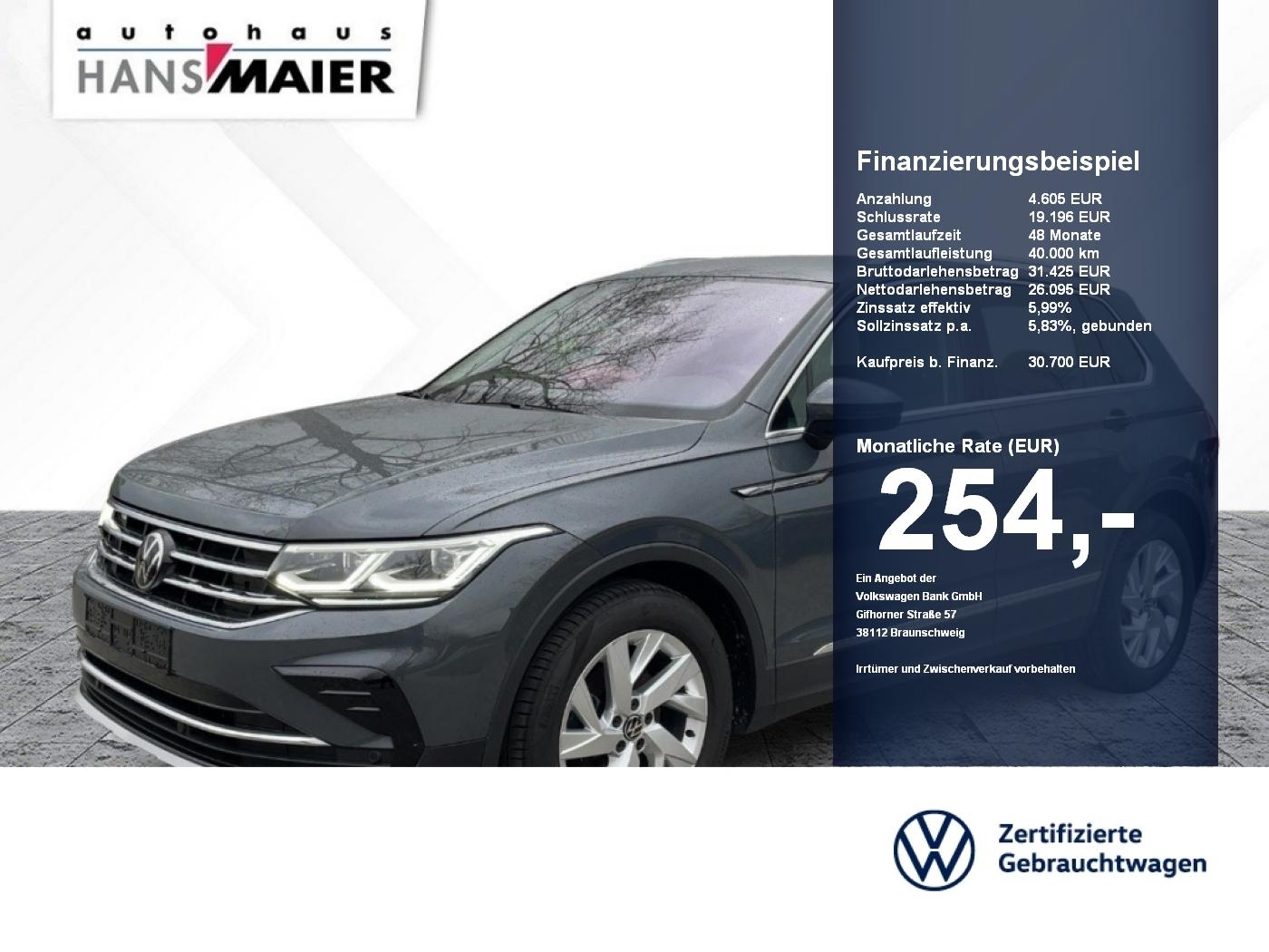Volkswagen Tiguan Elegance DSG AHK Navi Kam LED ACC el.Heck