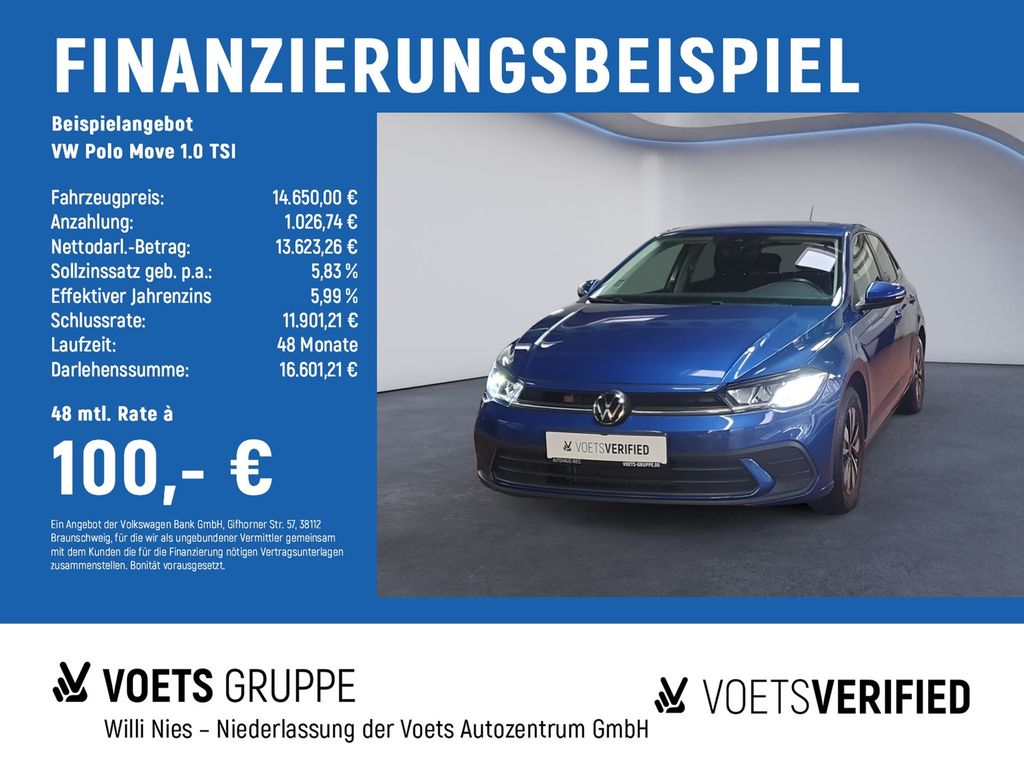 Volkswagen Polo Move 1.0 TSI LED+SHZ+PDC+KLIMA