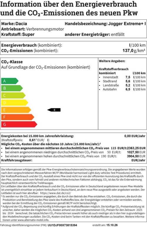Fahrzeugabbildung Dacia Jogger Extreme+ ECO-G 100