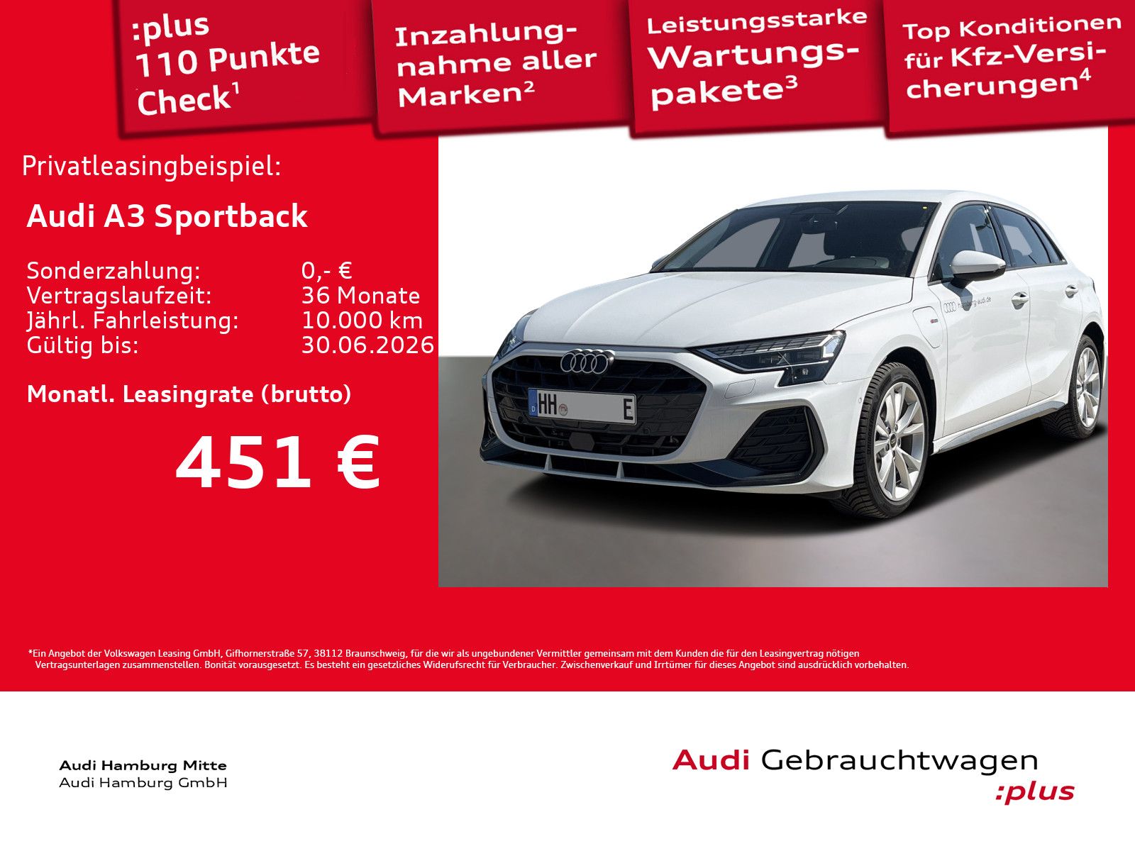 Audi A3 Sportback TFSI e 150 kW S line S tronic LED V