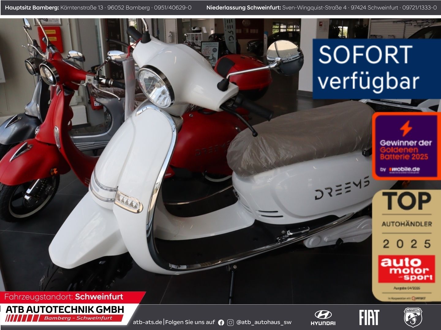 Fahrzeugabbildung DREEMS Moon X 90 km/h inkl. Topcase zzgl. Überführungsk