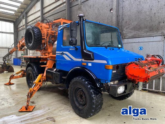 Unimog U 1450 4x4, Kran, Seilwinde