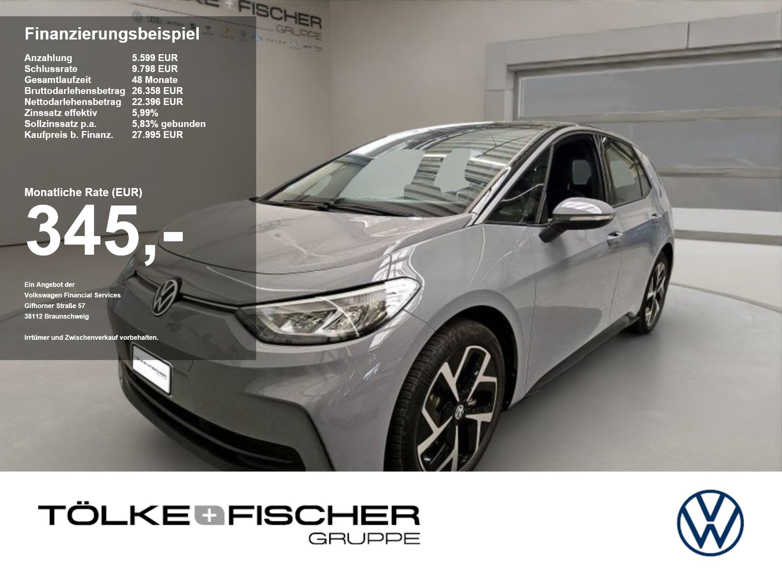 Volkswagen ID.3 (58kWh) Pro ACC AUT Navi DynLicht KlimaA.