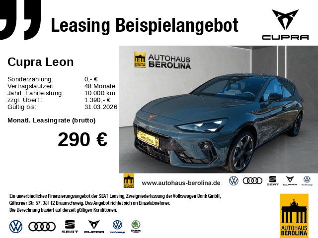 Vorschaubild: CUPRA Leon 1.5 eTSI DSG *ACC*R-CAM*GJR*LED*SHZ* (Fahrzeug-Nr. 289588)