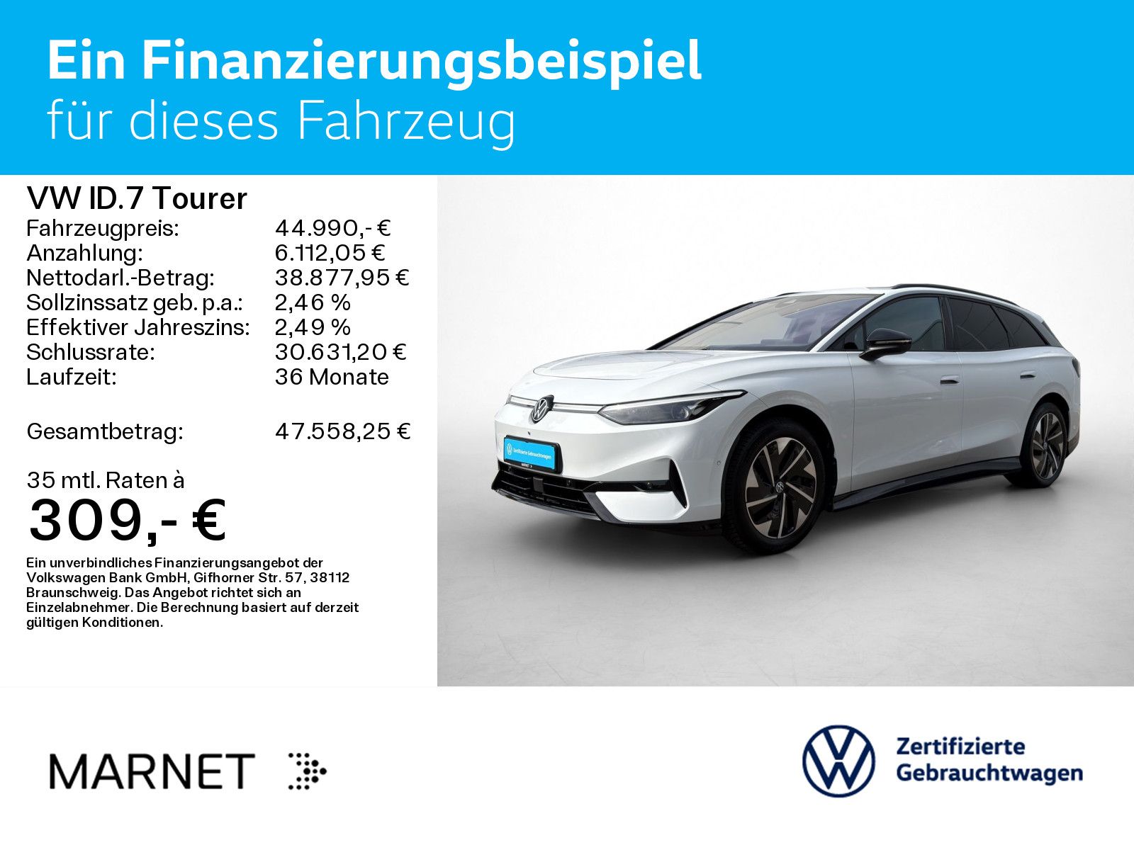Volkswagen ID.7 Tourer Pro Navi*Wärmep.*IQ-Light*IQ-Drive*A imagem 2