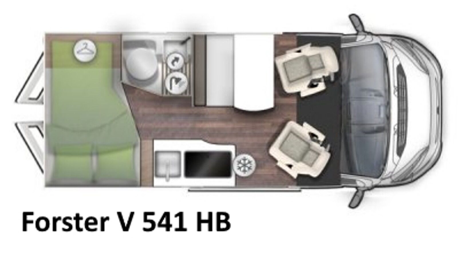 Fahrzeugabbildung Forster Vantasy 541 HB 140 PS mit Pop-Up Dach