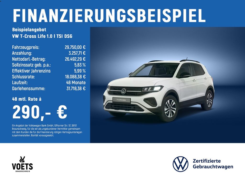 T-Cross Life 1.0 l TSI DSG KEYLESS+TRAVELASSIST
