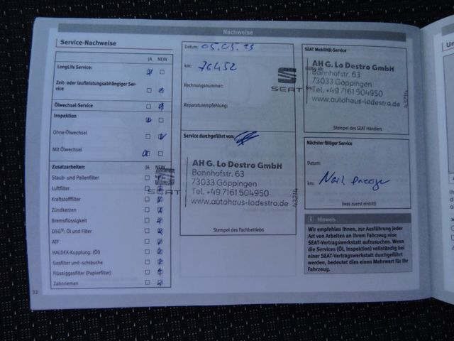 Fahrzeugabbildung Seat Leon FR/1.Hd/LED/150PS/Navi/SitzH/PDC/