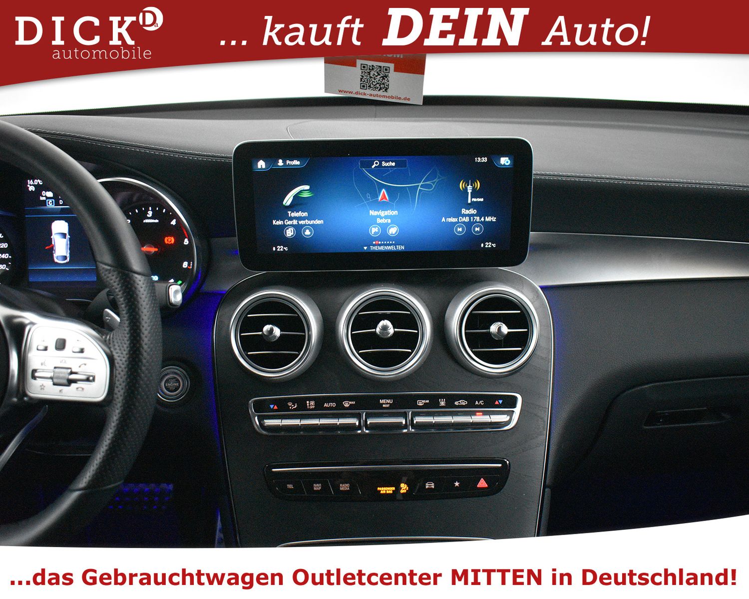 MERCEDES-BENZ GLC300de Coupe 2X AMG Line 4M NIGHT+STDHZ+KAM+19 - Image 14