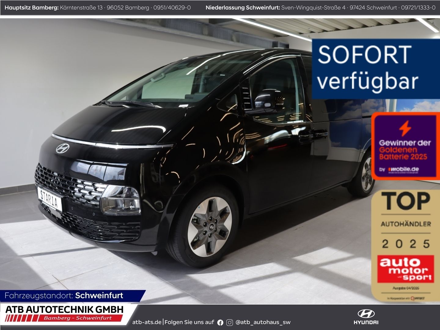 Hyundai STARIA Prime Hybrid 9-Sitzer MY25 1.6 T-GDI Park