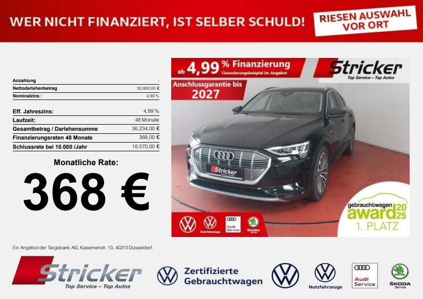 AUDI e-tron Sportback 55 quattro 368,-ohne Anzahlung
