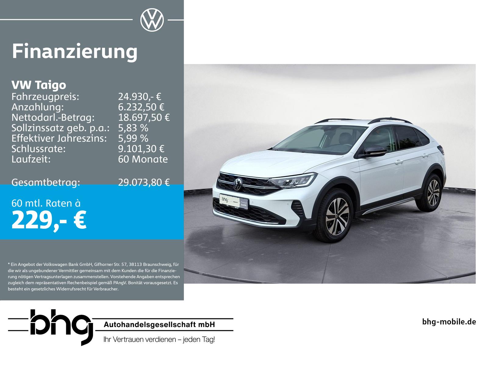 Volkswagen Taigo 1.0 TSI DSG ENERGY AHK AccTravelAssist LED