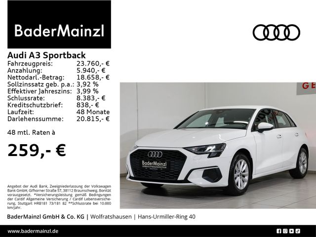 Audi A3 Sportback 30 TDI S tronic PDC Virtual