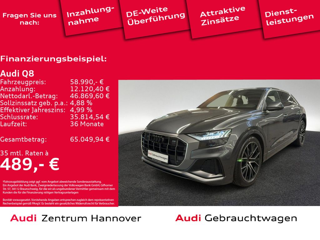 Audi Q8 50 TDI quattro S line Head-Up HD Matrix B&O K