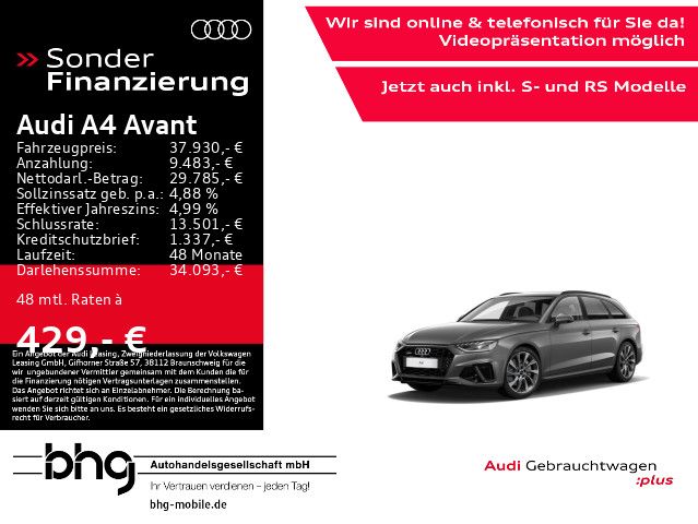 Audi A4 Avant 45 TFSI quattro S-Line Virtual Navi GRA