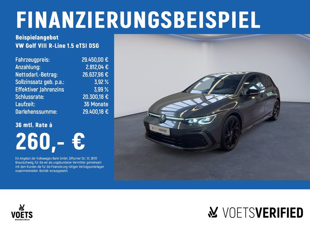 Golf VIII  R-Line 1.5 eTSI DSG AHK+RearView+LED