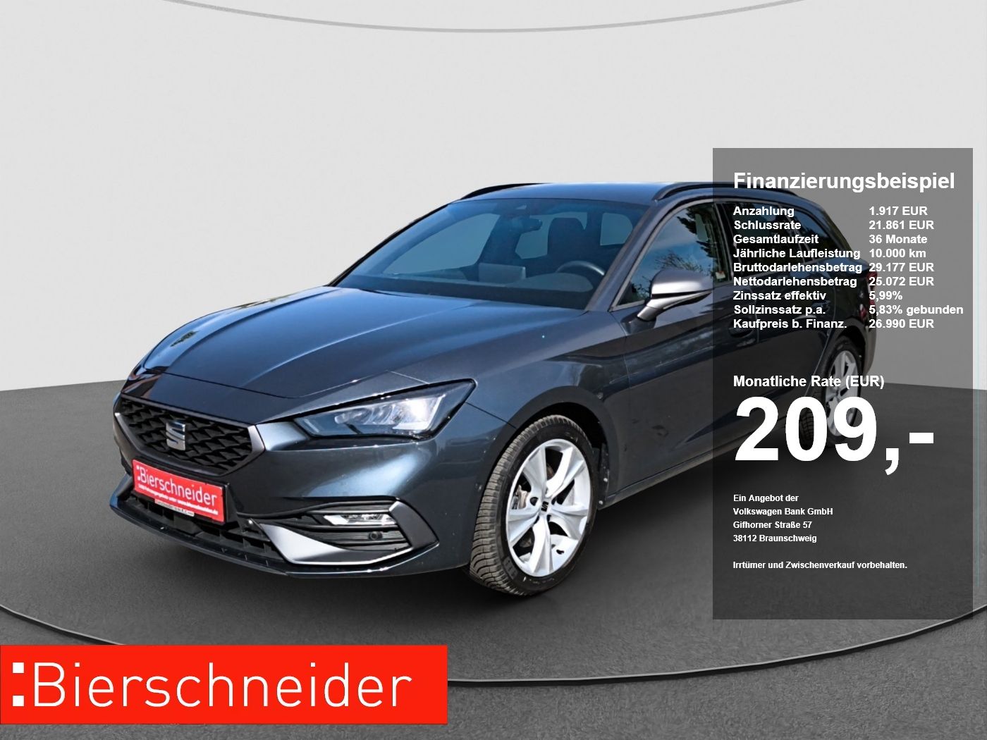 Seat Leon SP 2.0 TDI DSG FR AHK NAVI RFK ACC PDC KESS