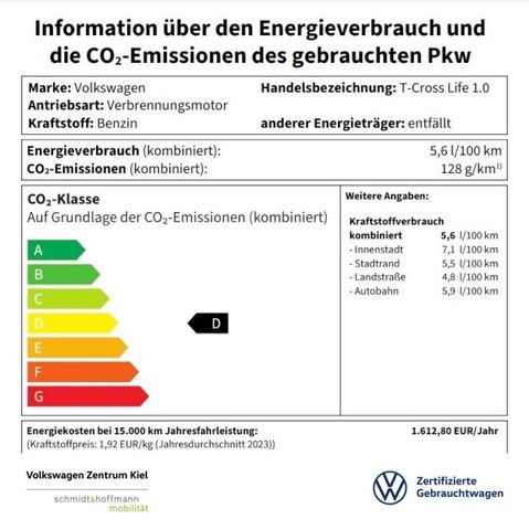 Volkswagen T-Cross Life 1.0 TSI AHK+SITZHZ+ACC+RFK+CARPLAY