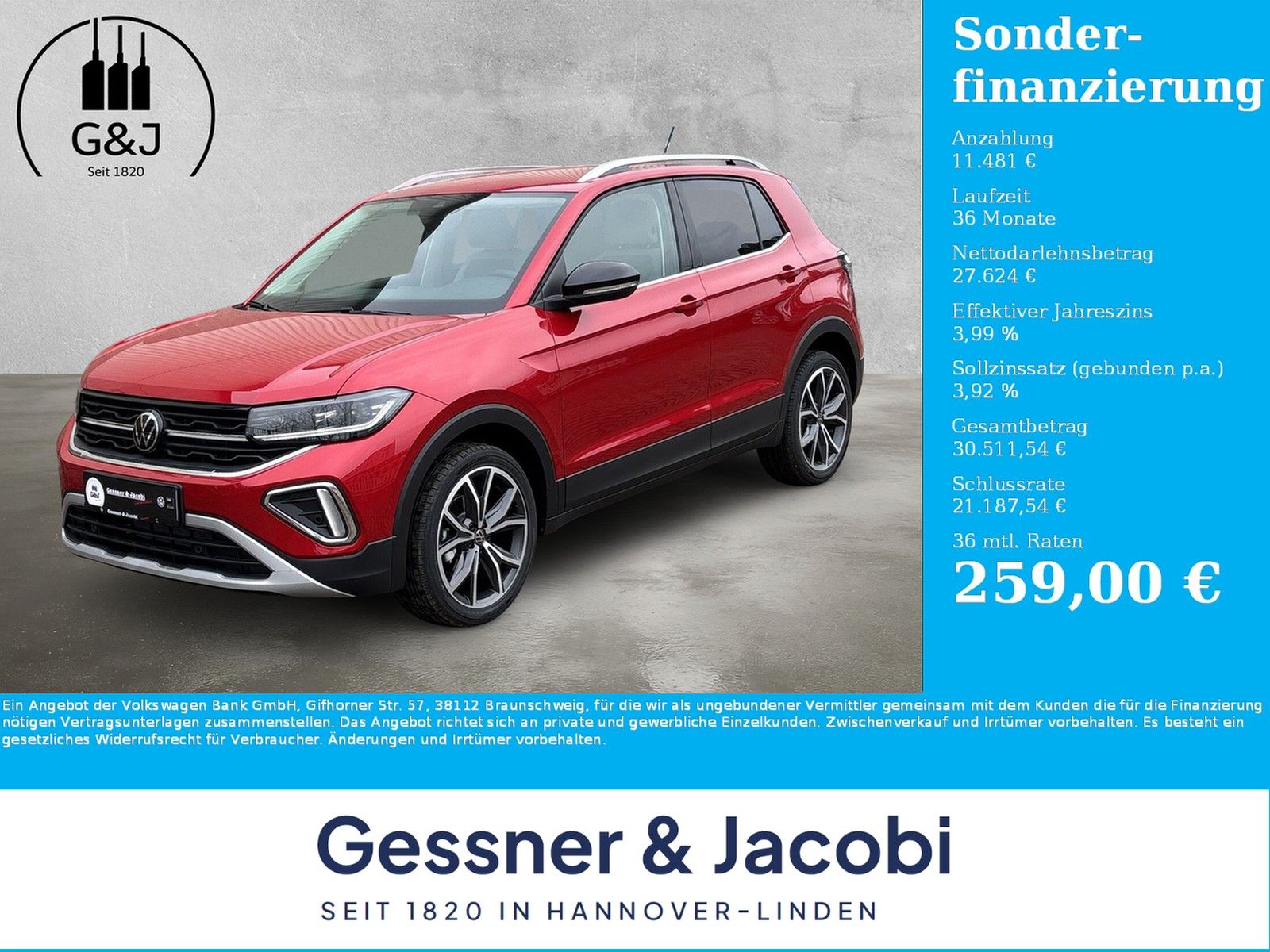 Volkswagen T-Cross Style 1.5 TSI 110kW 7-Gang DSG AHK