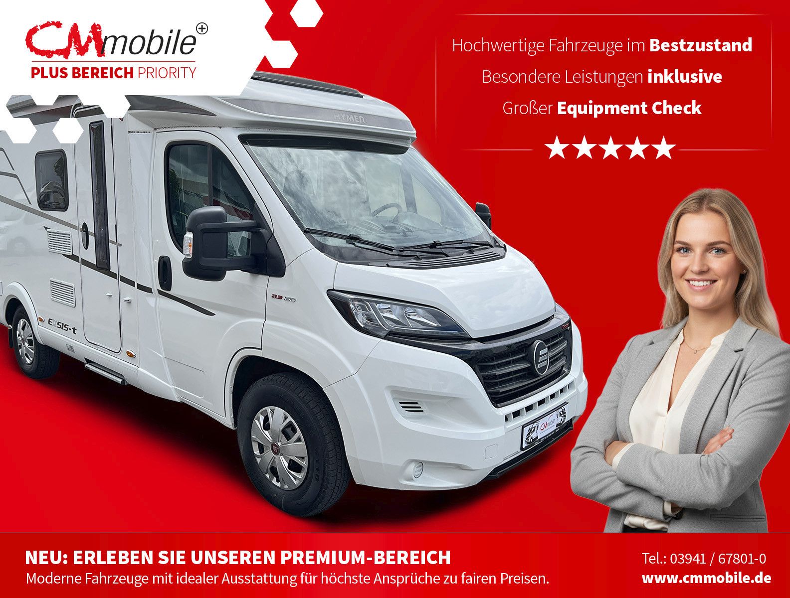 HYMER / ERIBA / HYMERCAR
 Exsis T 474 FL - Einzelbetten - Garage -
