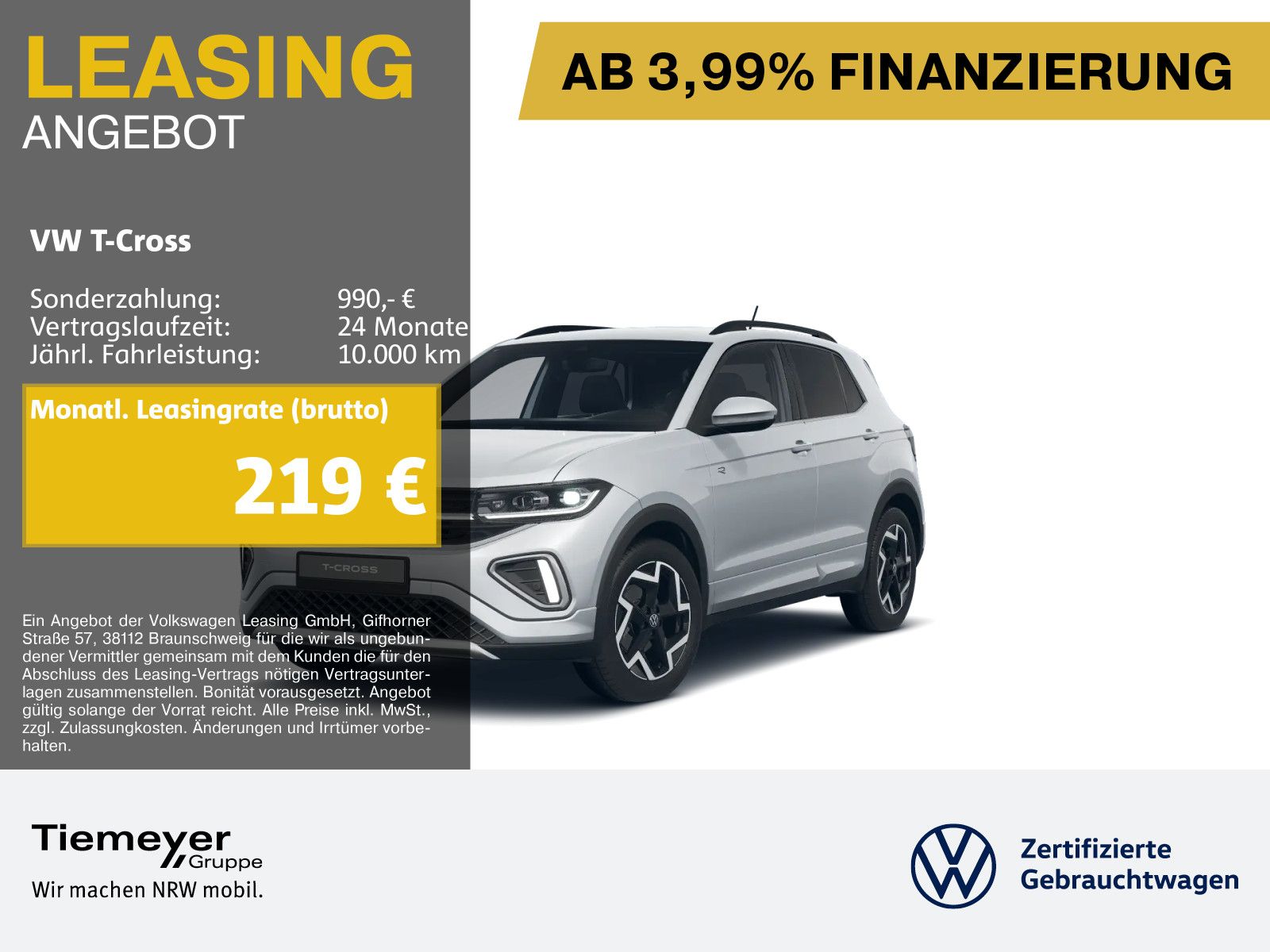 Volkswagen T-Cross 1.5 TSI DSG R-LINE MATRIX AHK NAVI KAMER