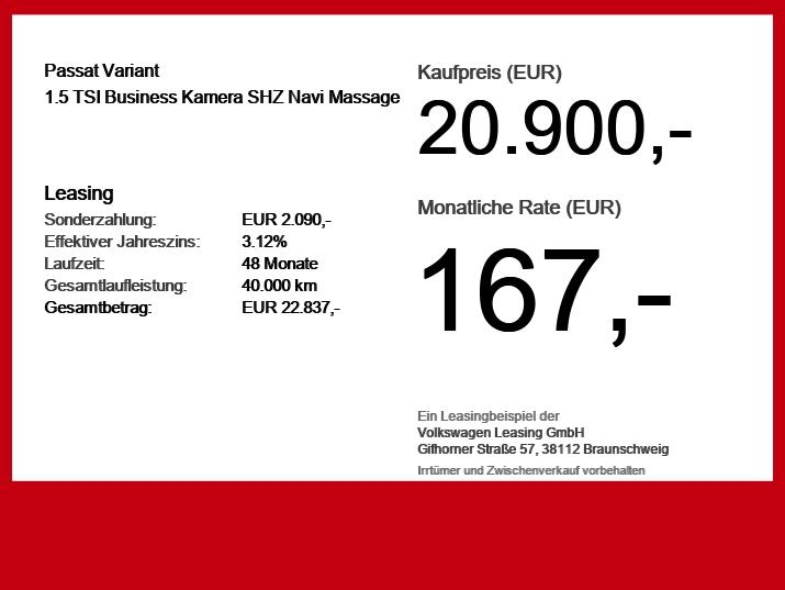 Volkswagen Passat 1.5 TSI Business Kamera SHZ Navi, миниатюра 20
