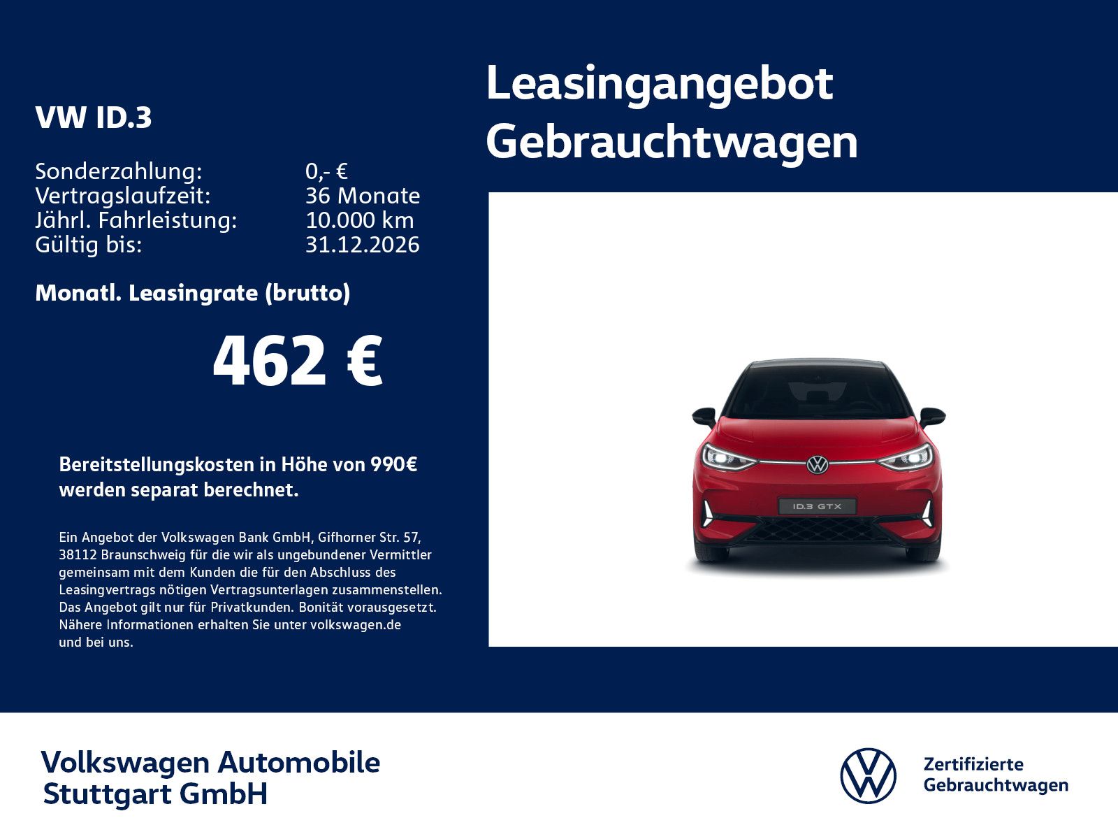 Volkswagen ID.3 GTX Navi Kamera ACC LED HUD SHZ imagem 2