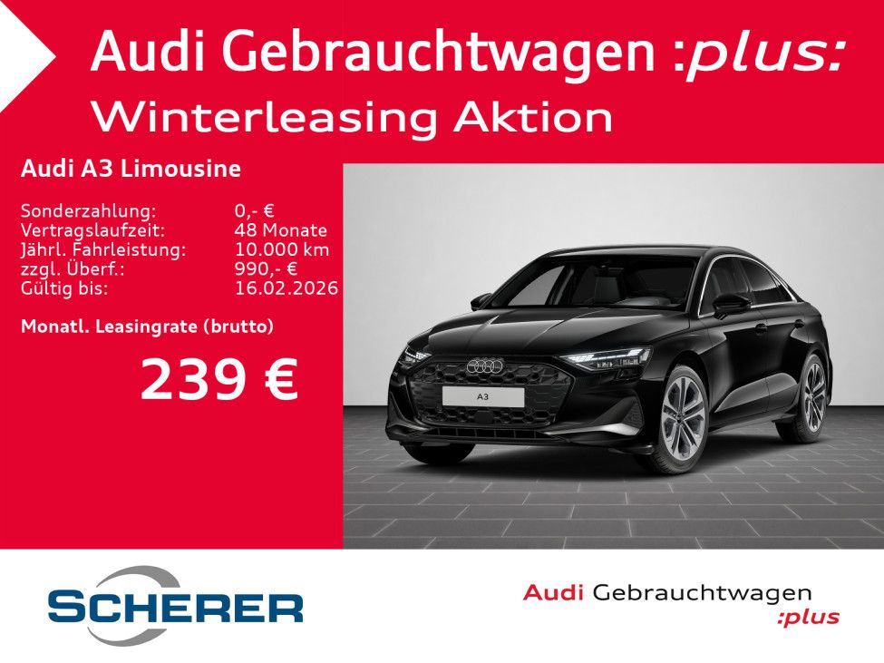 A3 Limousine advanced 30 TFSI NAVI AHK VIRTUAL+