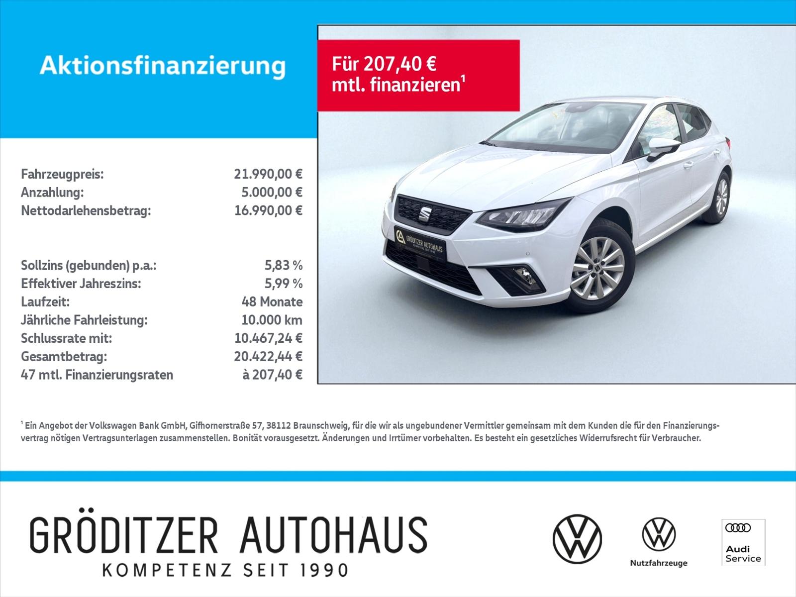 Seat Ibiza Style  1,0 TSI  CAM|SHZ|Full LinkILED