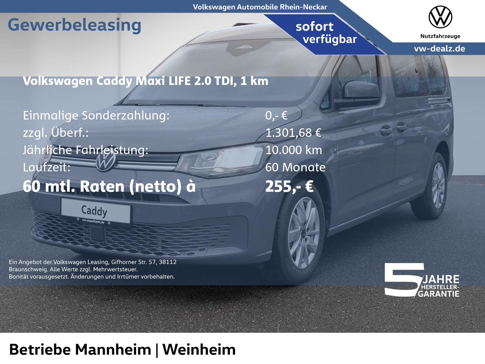 Volkswagen Caddy Maxi Life 7-Sitzer 2.0 TDI Klima AHK DAB